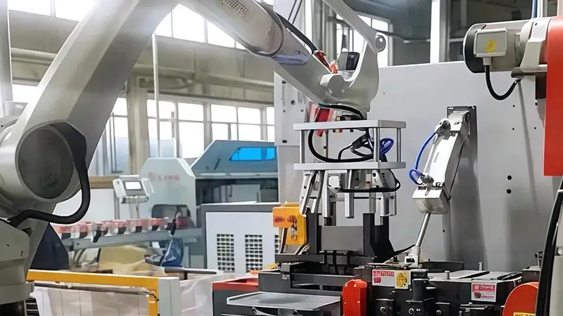 روبوت ذكي لتغذية الصفائح المعدنية في خط الإنتاج